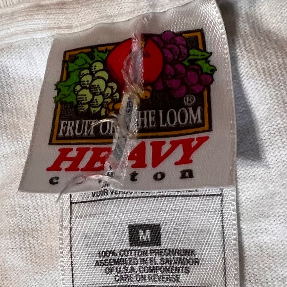 Vintage Fruit of the Loom California Hummingbird Floral T-Shirt White Medium - Picture 4 of 6